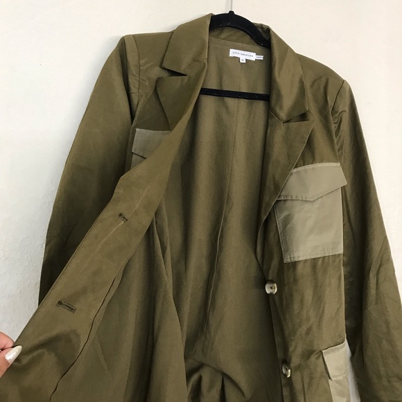 NWT Good American Utility Jacket green belted - Picture 4 of 9